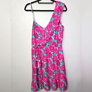 Vineyard Vines Rose Ruffel Dress Sz Small 149th Kentucky Derby Valentines Day